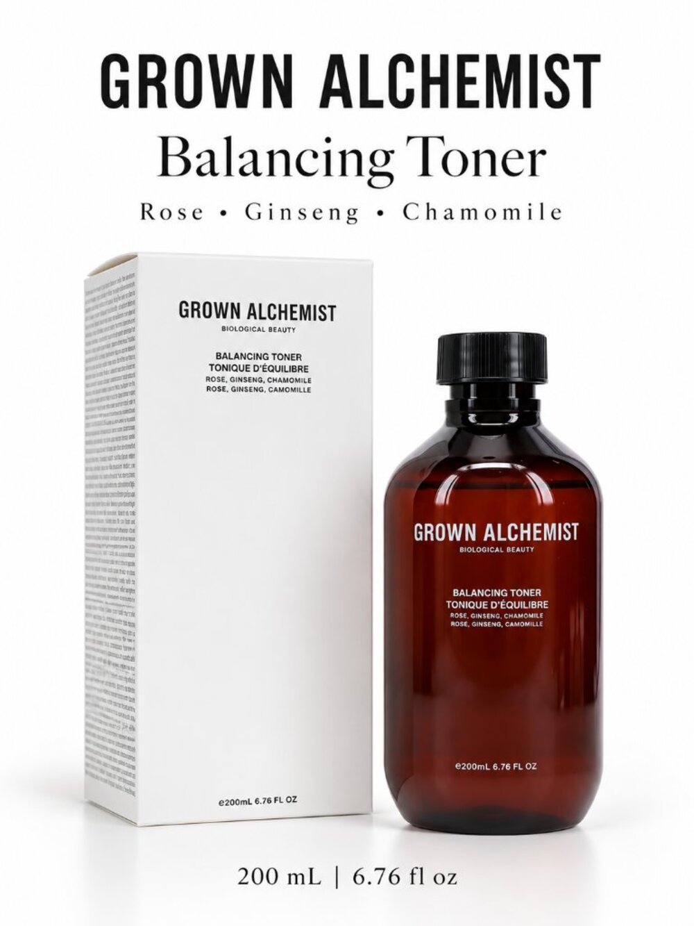 Grown Alchemist Balancing Toner Rose Ginseng Chamomile 200ml 6.76oz